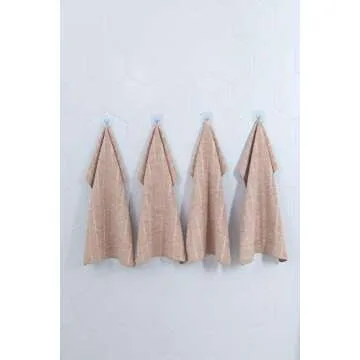 Microfiber Dish Towels - Soft, Super Absorbent and Lint Free Kitchen Towels - 8 Pack (Lattice Designed Camel Colors) - 26 x 18 Inch (Camel)