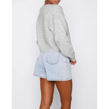 Light Heather Gray Crop Cardigan for Stylish Outfits