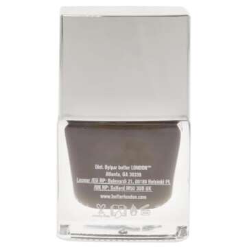 butter LONDON Patent Shine 10X Nail Lacquer, Mink Grey, 0.2 Fl Oz