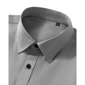 Stylish Lusead Grey Dress Shirt for Men - Slim Fit