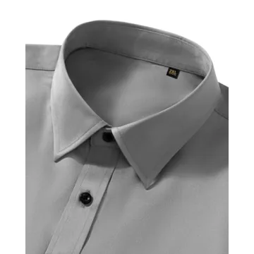 Stylish Lusead Grey Dress Shirt for Men - Slim Fit