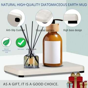 4PCS Quick Drying Diatomite Stone Sink Tray Set