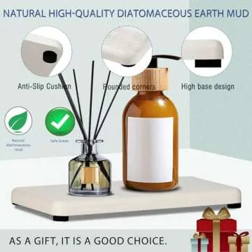 4PCS Quick Drying Diatomite Stone Sink Tray Set