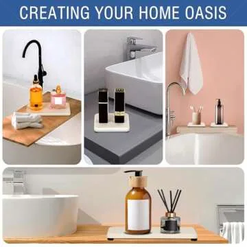 4PCS Quick Drying Diatomite Stone Sink Tray Set