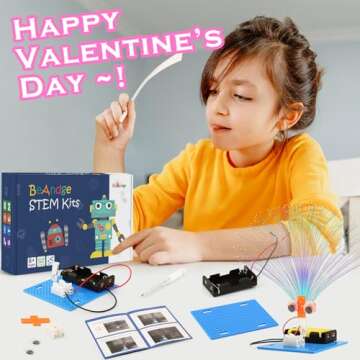 7 Pack STEM Kit Valentines Day Crafts Gifts for Kids School Classroom Bulk, Science Activities Class...