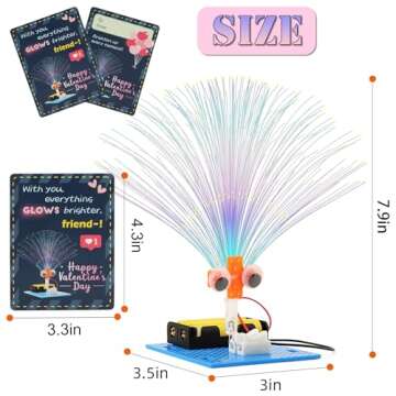 7 Pack STEM Kit Valentines Day Crafts Gifts for Kids School Classroom Bulk, Science Activities Class Valentine Gift from Teacher to Student, Circuit Craft Kits for Boys & Girls 8-12 6 8 9 10 Year Old