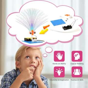 7 Pack STEM Kit Valentines Day Crafts Gifts for Kids School Classroom Bulk, Science Activities Class Valentine Gift from Teacher to Student, Circuit Craft Kits for Boys & Girls 8-12 6 8 9 10 Year Old