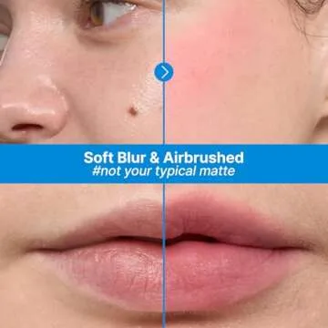 fwee Blurry Pudding Pot | Airbrushed Blush & Lip, Buildable Pigment, Long-lasting, Lightweight, Easy to Blend, Natural Soft Matte Finish - Ambitious (Warm Red) | 0.17 oz