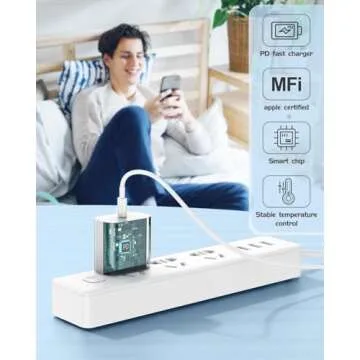 Susnwere 20W Fast Charging Adapter & USB-C Lightning Cables