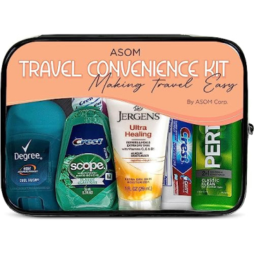 Asom Toiletry Travel Kit 20 PCS TSA Approved Hygiene Set