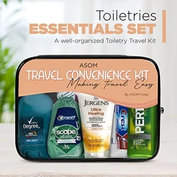 Asom Toiletry Travel Kit 20 PCS TSA Approved Hygiene Set