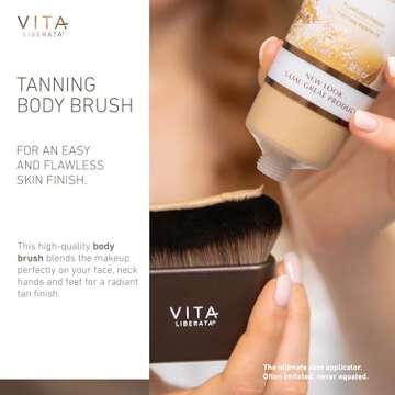 Vita Liberata Self Tanner Body Brush - Designed for Self Tanner & Body Makeup Use, Streak Free Blend...