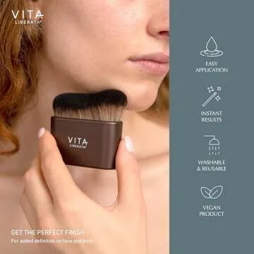 Vita Liberata Self Tanner Body Brush - Designed for Self Tanner & Body Makeup Use, Streak Free Blended Application, Reusable & Easy to Wash, Vegan