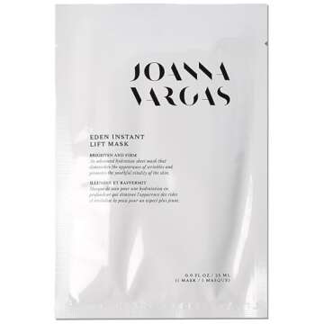Joanna Vargas Eden Instant Face Lift Facial Masks - Anti Aging Sheet Mask - Skin Firming Face Sheet ...