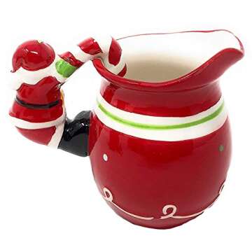 Ceramic Santa Sugar & Creamer Set for Holiday Hosting