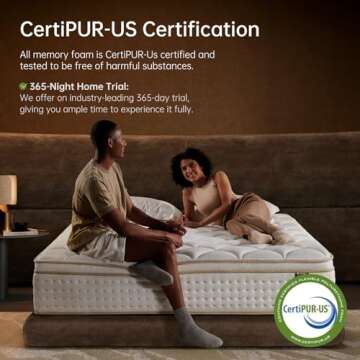 OFFTR Z Queen Mattress 14 Inch – Medium Firm Hybrid with Memory Foam