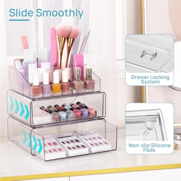 Vtopmart Clear Makeup Organizer for Countertop