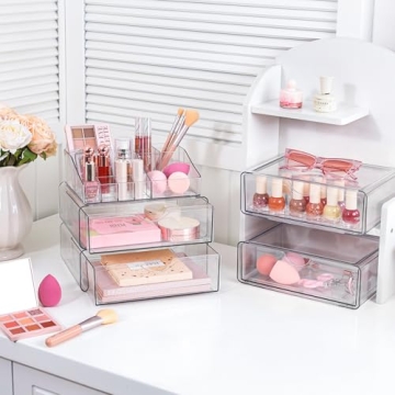 Vtopmart Clear Makeup Organizer for Countertop