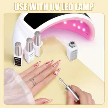 AIBRIT Gel Liner Art Polish Set - 4 Colors for DIY