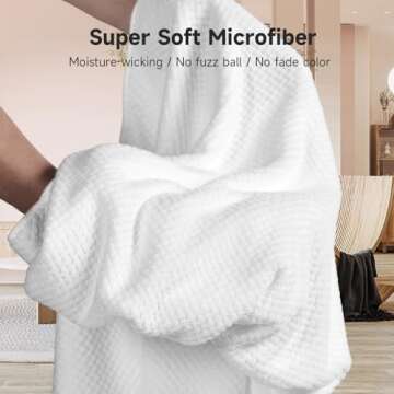 Umisleep Extra Large Microfiber Hair Towel for Curly Hair