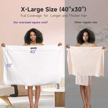 Umisleep Extra Large Microfiber Hair Towel for Curly Hair