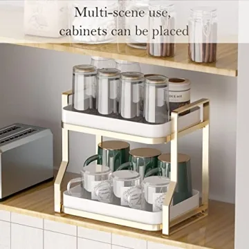 COVAODQ 2 Tier Coffee Cup Holder for Countertop Storage