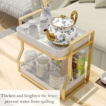 COVAODQ 2 Tier Coffee Cup Holder for Countertop Storage