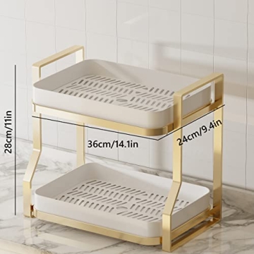 COVAODQ 2 Tier Coffee Cup Holder for Countertop Storage