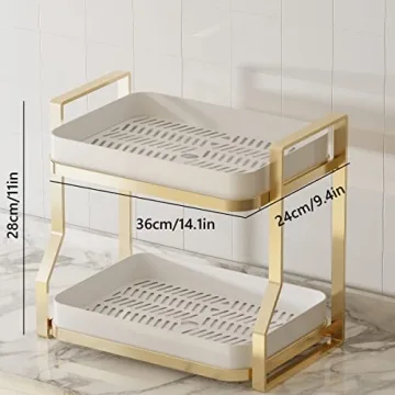 COVAODQ 2 Tier Coffee Cup Holder for Countertop Storage
