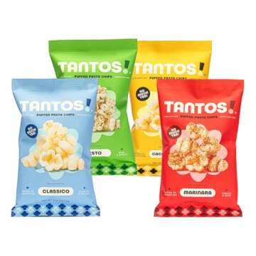Tantos! Puffed Pasta Chips - Delicious and Bold Flavored Snack by Top Chef Joe Sasto - 1 oz Variety ...