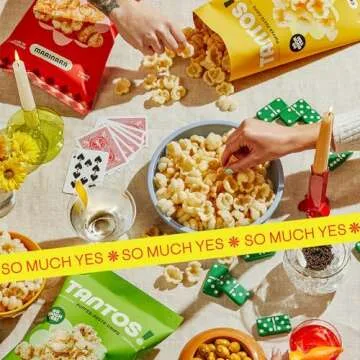 Tantos! Puffed Pasta Chips - Delicious and Bold Flavored Snack by Top Chef Joe Sasto - 1 oz Variety Pack - Classico, Marinara, Pesto, Cacio e Pepe - 8 Pack (2 of Each Flavor) - Variety Pack - Office Snacks - Kids Lunch Snacks