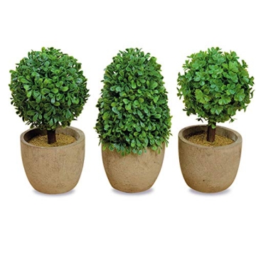 Realistic Faux Boxwood Topiary Set of 3 for Stunning Decor