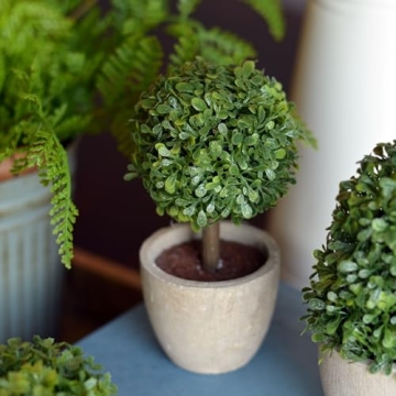Realistic Faux Boxwood Topiary Set of 3 for Stunning Decor