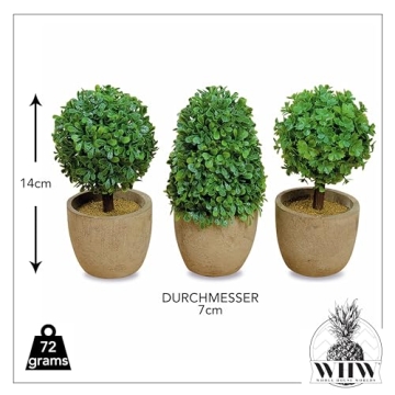 Realistic Faux Boxwood Topiary Set of 3 for Stunning Decor