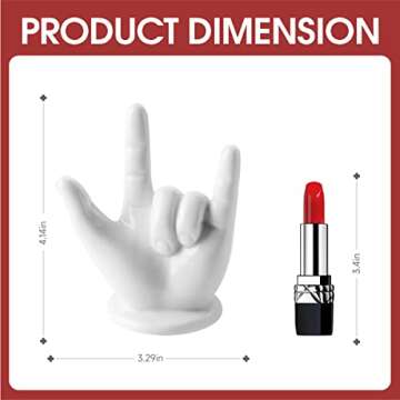 PUDDING CABIN Valentine's Day Gifts For Her Him Hand Ring Holder - I LOVE YOU -Wedding Ring Stand Ring Display Decor, Birthday Engagement Wedding Gifts For Women, Men, Couple, Room Desk Decor