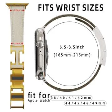 Leather Magnetic Watch Band Compatible with Apple Watch Ultra Band 49mm 46mm 45mm 44mm 42mm 41mm 40mm 38mm,Designer Replacement Strap for Women Men iWatch Ultra 2/Ultra/SE/Series 9/8/7/6/5/4/3/2/1