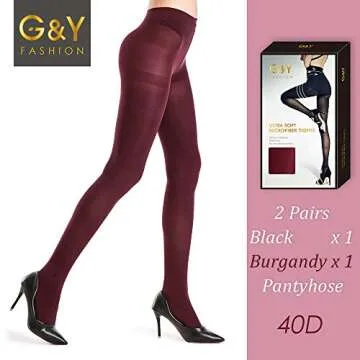 G&Y Semi Opaque Tights for Women - Comfortable Control Top Pantyhose