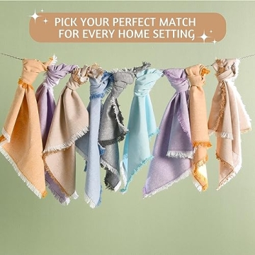 Folkulture Cotton Napkins Set of 12 for Elegant Table Settings