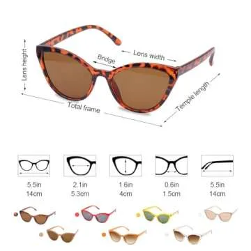 MUTYNE Cat Eye Sunglasses for Women with UV400 Protection