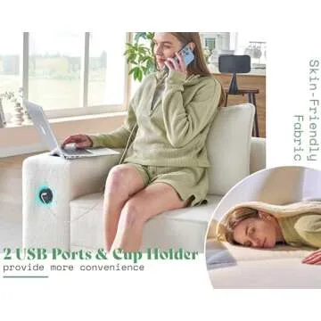 VanAcc 114 Inch Modular Sectional Sofa with Storage