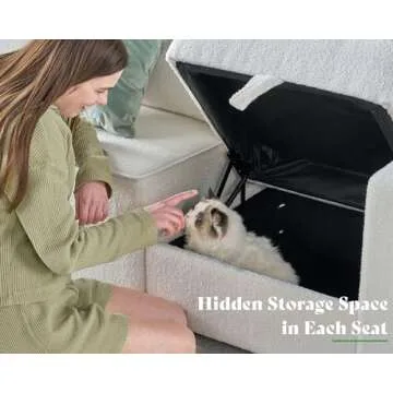 VanAcc 114 Inch Modular Sectional Sofa with Storage