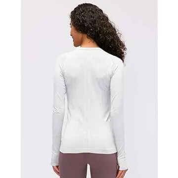 LUYAA Women's Long Sleeve Active Sports Shirt with Thumb Holes