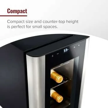 Wine Enthusiast Compact Wine Cooler for 6 Bottles