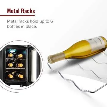 Wine Enthusiast Compact Wine Cooler for 6 Bottles