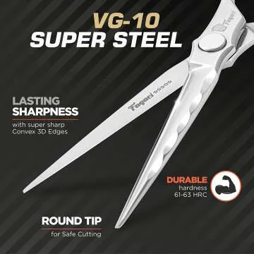 Fagaci 6" Professional Hair Scissors with Razor Blades