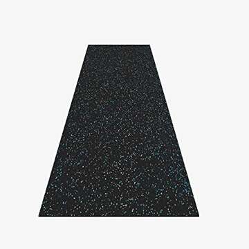 Flooring Inc 1/4" Tough Rubber Flooring Roll | Flexible Recycled Rubber Gym Floor Mats for Home Gym | Heavy Duty Rubber Mat for Home Gyms, Sheds, Horse Stall Mat or Trailer | 4’x10’ | Blue/Gray