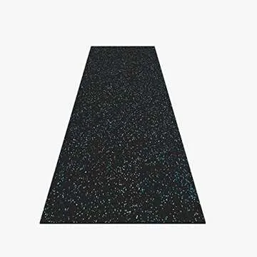 Flooring Inc 1/4" Tough Rubber Flooring Roll | Flexible Recycled Rubber Gym Floor Mats for Home Gym | Heavy Duty Rubber Mat for Home Gyms, Sheds, Horse Stall Mat or Trailer | 4’x10’ | Blue/Gray