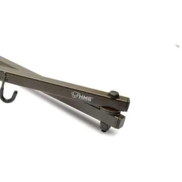 HME Durable Secure Convenient Portable Folding Tree Stand Bow Hanger w/Two Accessory Hooks - Extends to 20", Folds to 10", 3 Pack