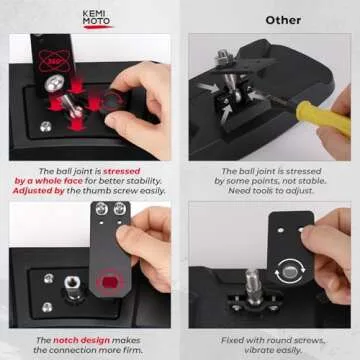 KEMIMOTO Adjustable Rear View Mirror for UTVs