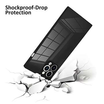 LSL Case Compatible with iPhone 11 Pro Max Black Soft TPU Bumper Anti-Drop Anti-Scratch Shock Absorp...